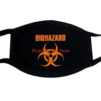 Biohazard Logo Mask S-Xxl Hardcore Metal Band Maske Vaskbar Genanvendelige Maske