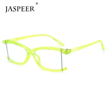 JASPEER Trendy Blå Lys Blokering Briller Rammer Kvinder Retro Anti Blå Briller Mænd Computeren Briller Læsning af Optiske Billeder