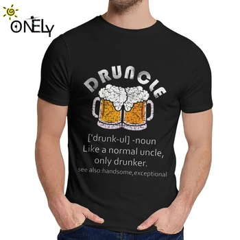 Man-O-hals Drunkle T-Shirt Nye Ankomst Man Bomuld T-Shirt Plus Størrelse