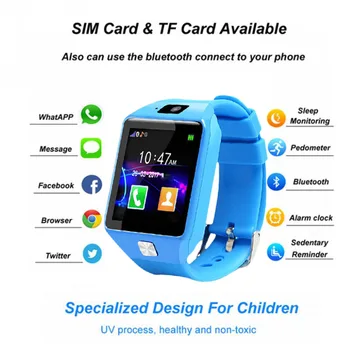 U9 Børn Smart Locator Se SIM-Kort, Smart Anti-tabte Armbåndsur til Børn, Baby Sikkerhed Tracking Smart Armbåndsur(blå)
