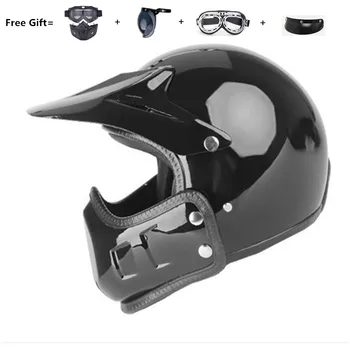 Motorcykel vespa hjelm vintage åbne ansigt 3/4 hjelm indvendig visir motocross jet retro capacete casque moto hjelm PRIK hvid