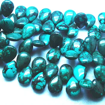 20pcs natur, blå, turkise sten perler top boret hul til kvinder halskæde med at lave smykker resultater 13x18mm løs perle sotne perle