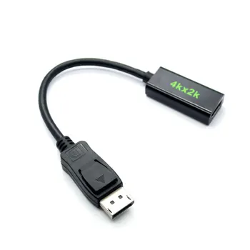 High Definition 4Kx2K HD-DisplayPort (DP Male to HDMI Female Video Konverter Kabel Adapter til HDTV Porjector PC