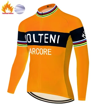 2020 team MOLTENI mænd trøje med lange ærmer Vinter Termisk Fleece cykling tøj Mænd equipamento ciclismo homem