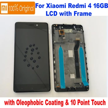 Bedste Arbejder Oprindelige 10 point LCD-Display Panel Touch Skærm Digitizer Assembly med ramme For Xiaomi Redmi 4 Standard 2 gb 16 GB