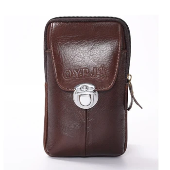 BISI GORO ko læder telefon mønt unisex talje taske Slid-resistente Multi-funktion heuptas heren porta tarjetas offentlig lille pung