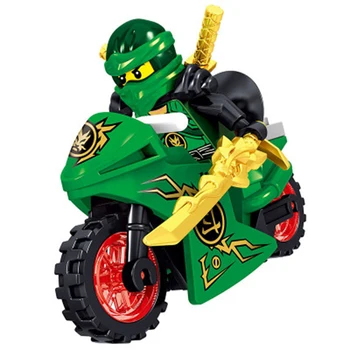 8stk/sæt Ninja & amp; Cool Motorcykel Med Våben Tema Børns Tidlige Uddannelse Tal Angiver Mursten Legetøj Til Børn Gave