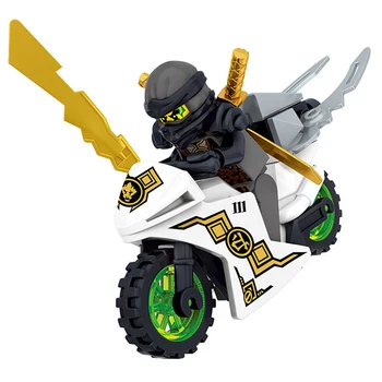 8stk/sæt Ninja & amp; Cool Motorcykel Med Våben Tema Børns Tidlige Uddannelse Tal Angiver Mursten Legetøj Til Børn Gave