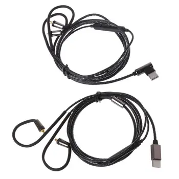 Type C Hovedtelefoner Audio-Kabel MMCX Mic For Shure Hovedtelefoner SE215/315/535/846/425