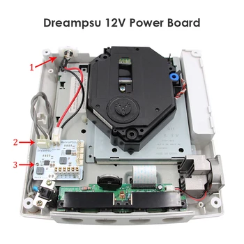 Drøm PSU Rev2.0 12V Strømforsyning Udskiftning Mod til SEGA DreamCast Spil Konsol Erstatte Acces Nem at Bruge