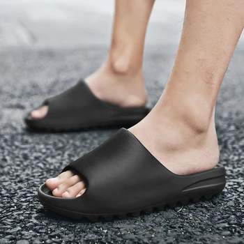 Indendørs komfortable bløde tøfler Mænd, kvinder, Non-slip badeværelse hjem sko Fladskærms EVA Tyk sål Dias Kvinders sandaler